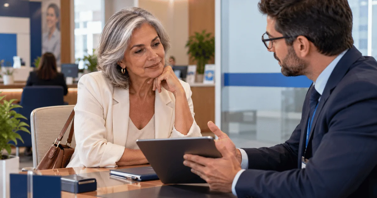 Mulher madura aprendendo como investir depois dos 50