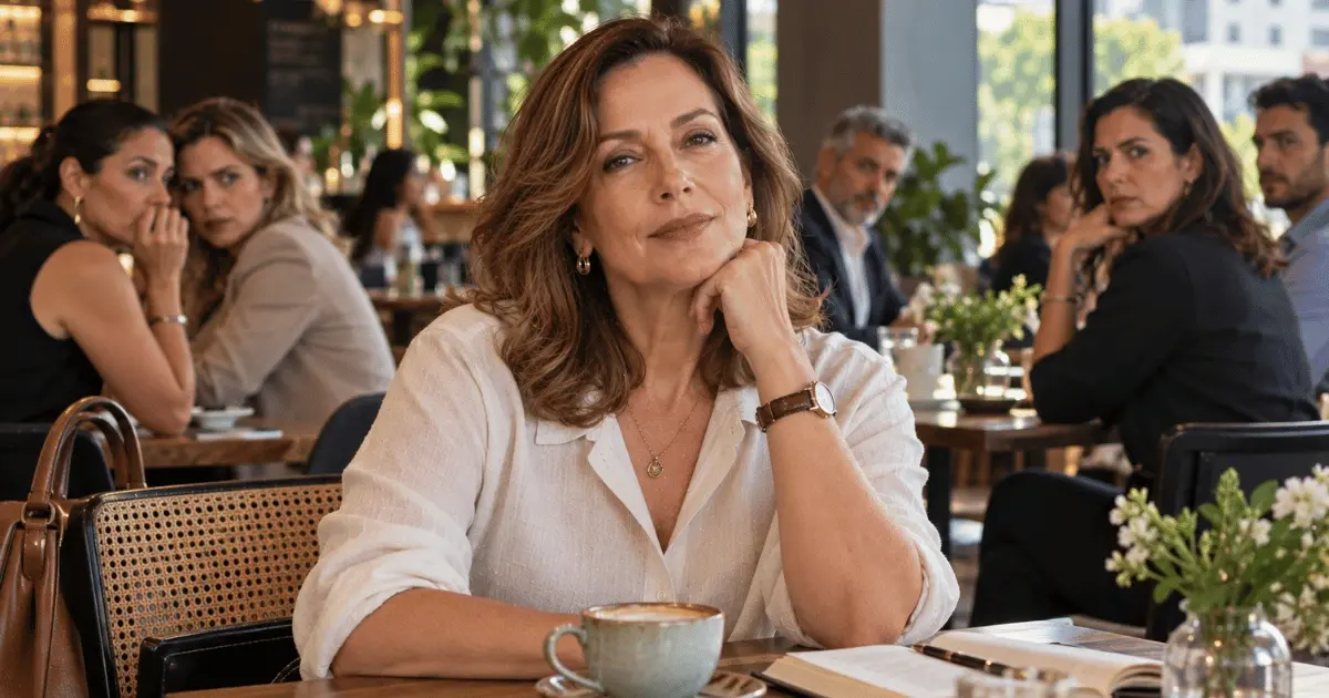 Mulher refletindo sobre a opinião dos outros depois dos 50